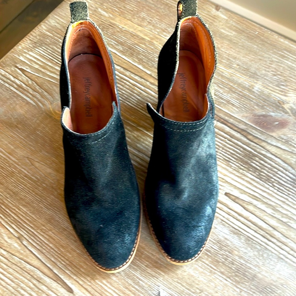 Jeffrey Campbell, black suede booties, size 8.5